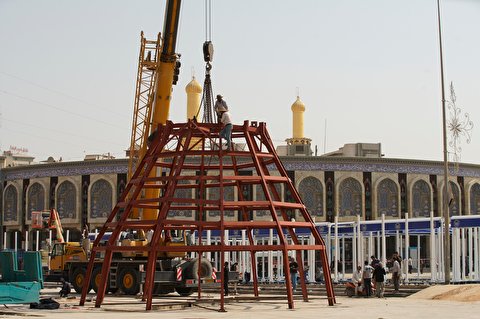 آماده‌سازی صحن حضرت زینب (س) برای بیتوته ۳۵ هزار زائر اربعین+گزارش تصویری